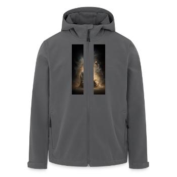 Göttliches Licht der Reflexion - Recycelte Männer Softshell-Jacke von Stanley/Stella - Anthrazit - Vorne - AI Model Male 185 light (185cm)
