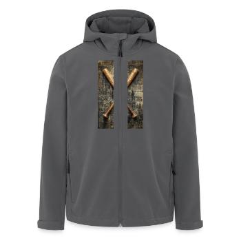 Gealterte Baseballschläger gekreuzt - Recycelte Männer Softshell-Jacke von Stanley/Stella - Anthrazit - Vorne - AI Model Male 185 light (185cm)