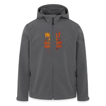 Inhalt Kann Verwirrung Hervorrufen - Recycelte Männer Softshell-Jacke von Stanley/Stella - Anthrazit - Vorne - AI Model Male 185 light (185cm)