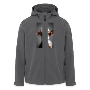 Cooles Kalb mit Attitüde - Recycelte Männer Softshell-Jacke von Stanley/Stella - Anthrazit - Vorne - AI Model Male 185 light (185cm)