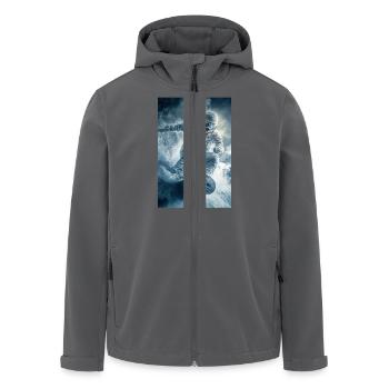 Frozen Thrill Snowboarder - Recycelte Männer Softshell-Jacke von Stanley/Stella - Anthrazit - Vorne - AI Model Male 185 light (185cm)