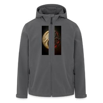 Cyber Yin Yang Gleichgewicht - Recycelte Männer Softshell-Jacke von Stanley/Stella - Anthrazit - Vorne - AI Model Male 185 light (185cm)
