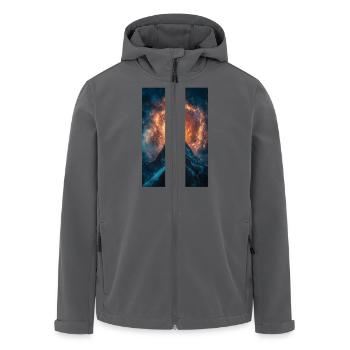 Unter kosmischem Feuer - Recycelte Männer Softshell-Jacke von Stanley/Stella - Anthrazit - Vorne - AI Model Male 185 light (185cm)