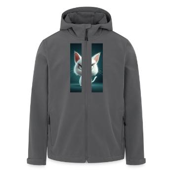 Wütend flauschige Katze - Recycelte Männer Softshell-Jacke von Stanley/Stella - Anthrazit - Vorne - AI Model Male 185 light (185cm)