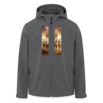 Göttlicher Wagen der Sonne - Recycelte Männer Softshell-Jacke von Stanley/Stella - Anthrazit - Vorne - AI Model Male 185 light (185cm)