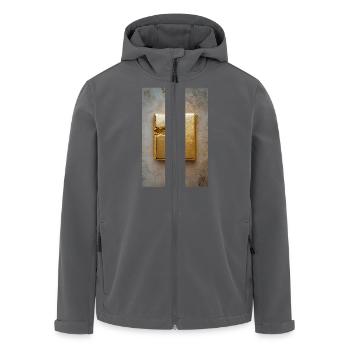 Gold-Transformation - Recycelte Männer Softshell-Jacke von Stanley/Stella - Anthrazit - Vorne - AI Model Male 185 light (185cm)