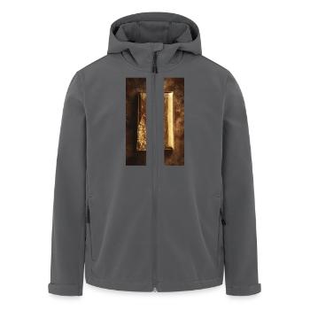 Gold-Transformation - Recycelte Männer Softshell-Jacke von Stanley/Stella - Anthrazit - Vorne - AI Model Male 185 light (185cm)