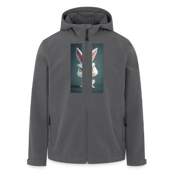 Wütende Cartoon-Häschen-Wut - Recycelte Männer Softshell-Jacke von Stanley/Stella - Anthrazit - Vorne - AI Model Male 185 light (185cm)