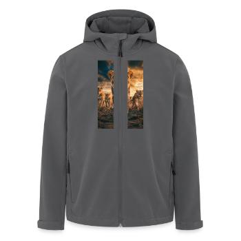Furchtlose Löwin führt das Rudel an - Recycelte Männer Softshell-Jacke von Stanley/Stella - Anthrazit - Vorne - AI Model Male 185 light (185cm)