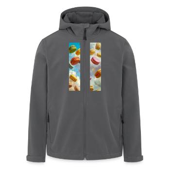 Bunte Macarons am Himmel - Recycelte Männer Softshell-Jacke von Stanley/Stella - Anthrazit - Vorne - AI Model Male 185 light (185cm)