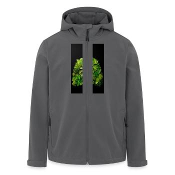 Grüne Lungen der Natur - Recycelte Männer Softshell-Jacke von Stanley/Stella - Anthrazit - Vorne - AI Model Male 185 light (185cm)