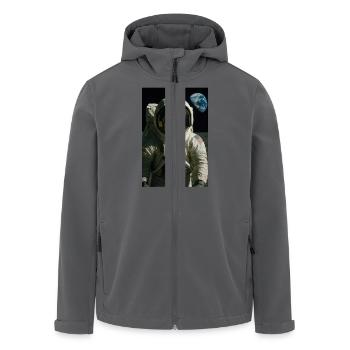 Mondlandung Hoax Konzeptkunst - Recycelte Männer Softshell-Jacke von Stanley/Stella - Anthrazit - Vorne - AI Model Male 185 light (185cm)