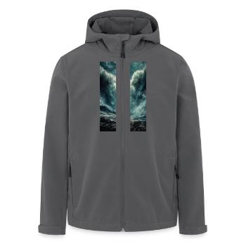 Das Meer mit Macht teilen - Recycelte Männer Softshell-Jacke von Stanley/Stella - Anthrazit - Vorne - AI Model Male 185 light (185cm)