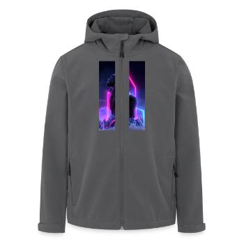Neon Gorilla Overdrive - Recycelte Männer Softshell-Jacke von Stanley/Stella - Anthrazit - Vorne - AI Model Male 185 light (185cm)