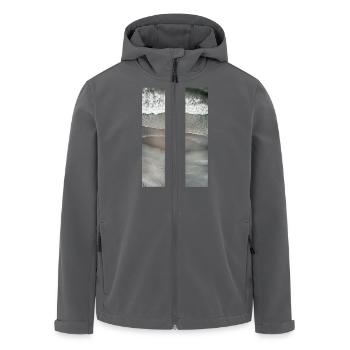 Rotes Boot am Grauen Ufer - Recycelte Männer Softshell-Jacke von Stanley/Stella - Anthrazit - Vorne - AI Model Male 185 light (185cm)