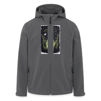 UFO in den Mitternachtskiefern - Recycelte Männer Softshell-Jacke von Stanley/Stella - Anthrazit - Vorne - AI Model Male 185 light (185cm)