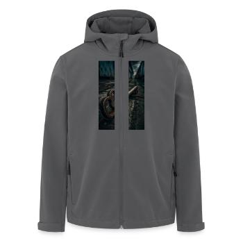 Rostiger Schlüssel zu vergessenen Geheimnissen - Recycelte Männer Softshell-Jacke von Stanley/Stella - Anthrazit - Vorne - AI Model Male 185 light (185cm)