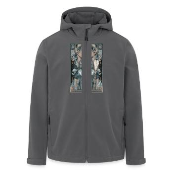 Geweih-Krieger Jugendstil - Recycelte Männer Softshell-Jacke von Stanley/Stella - Anthrazit - Vorne - AI Model Male 185 light (185cm)