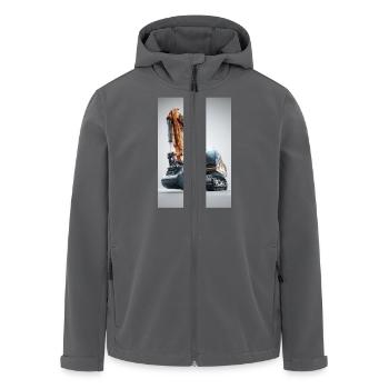 Leistungsstarke Baggermaschine - Recycelte Männer Softshell-Jacke von Stanley/Stella - Anthrazit - Vorne - AI Model Male 185 light (185cm)