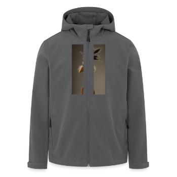 Mürrischer Cartoon-Vogel - Recycelte Männer Softshell-Jacke von Stanley/Stella - Anthrazit - Vorne - AI Model Male 185 light (185cm)