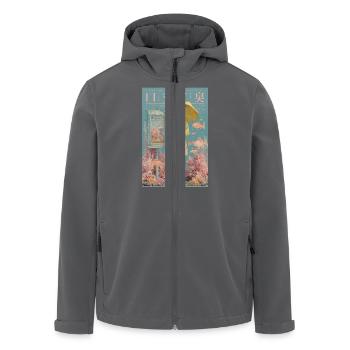 Mädchen Mit Regenschirm Im Surrealen Ozean - Recycelte Männer Softshell-Jacke von Stanley/Stella - Anthrazit - Vorne - AI Model Male 185 light (185cm)