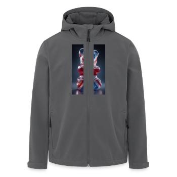 Union Jack Gummibärchen - Recycelte Männer Softshell-Jacke von Stanley/Stella - Anthrazit - Vorne - AI Model Male 185 light (185cm)