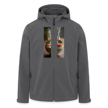 Ramen Bridge Art Schale - Recycelte Männer Softshell-Jacke von Stanley/Stella - Anthrazit - Vorne - AI Model Male 185 light (185cm)