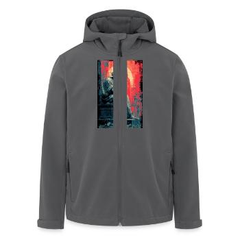 Weinende Freiheitsstatue - Recycelte Männer Softshell-Jacke von Stanley/Stella - Anthrazit - Vorne - AI Model Male 185 light (185cm)
