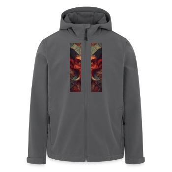 Höllische Dämonenmaske Kunst - Recycelte Männer Softshell-Jacke von Stanley/Stella - Anthrazit - Vorne - AI Model Male 185 light (185cm)