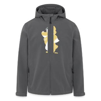 Fuchs (farbig) - Recycelte Männer Softshell-Jacke von Stanley/Stella - Anthrazit - Vorne - AI Model Male 185 light (185cm)