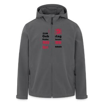 geburtstag 19 - Recycelte Männer Softshell-Jacke von Stanley/Stella - Anthrazit - Vorne - AI Model Male 185 light (185cm)