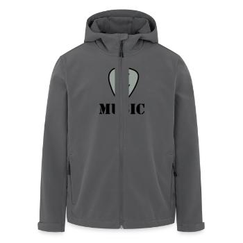 gitarre - Recycelte Männer Softshell-Jacke von Stanley/Stella - Anthrazit - Vorne - AI Model Male 185 light (185cm)
