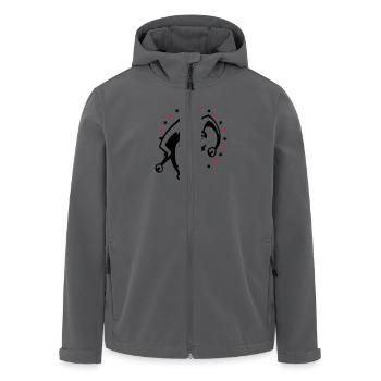 poker, skull, totenkopf, joker - Recycelte Männer Softshell-Jacke von Stanley/Stella - Anthrazit - Vorne - AI Model Male 185 light (185cm)