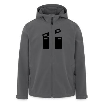 Film Kino - Recycelte Männer Softshell-Jacke von Stanley/Stella - Anthrazit - Vorne - AI Model Male 185 light (185cm)