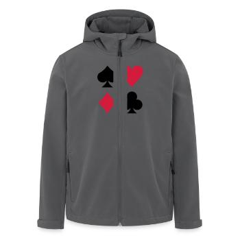 Poker - Recycelte Männer Softshell-Jacke von Stanley/Stella - Anthrazit - Vorne - AI Model Male 185 light (185cm)