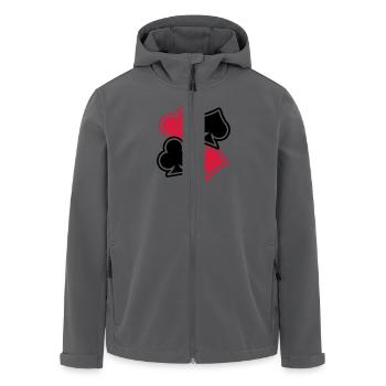 Poker - Recycelte Männer Softshell-Jacke von Stanley/Stella - Anthrazit - Vorne - AI Model Male 185 light (185cm)
