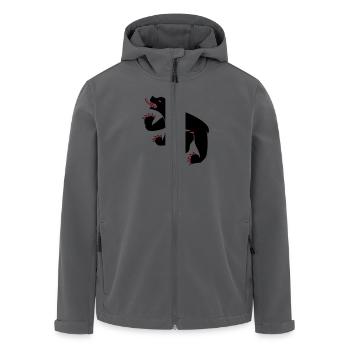 Zeichnung einer Bär ensymbolflagge Bern Schweiz - Recycelte Männer Softshell-Jacke von Stanley/Stella - Anthrazit - Vorne - AI Model Male 185 light (185cm)