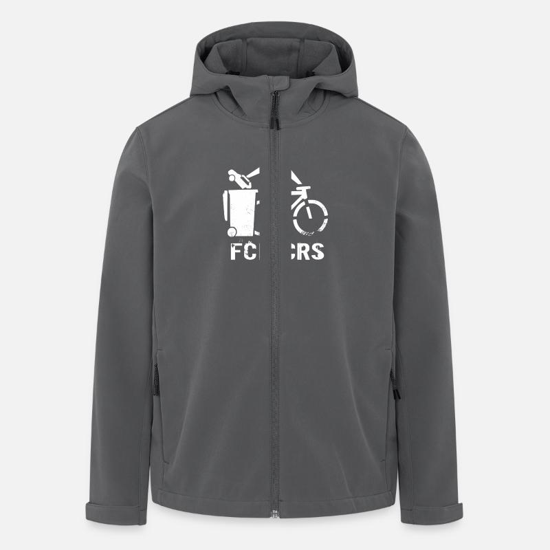FCK CRS - Recycelte Männer Softshell-Jacke von Stanley/Stella - Anthrazit