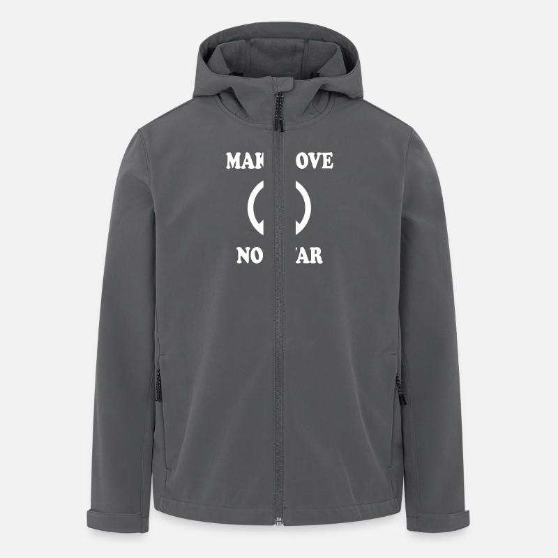 Make love not war - Recycelte Männer Softshell-Jacke von Stanley/Stella - Anthrazit
