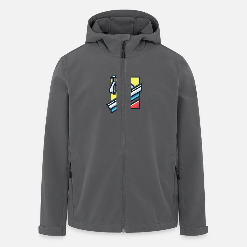 Dachdecker Symbol - Recycelte Männer Softshell-Jacke von Stanley/Stella - Anthrazit