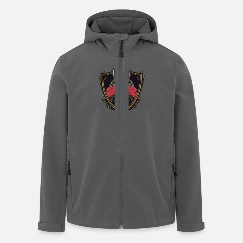 Wolf Boxer MMA Logo - Men’s Recycled Softshell Jacket by Stanley/Stella - anthracite