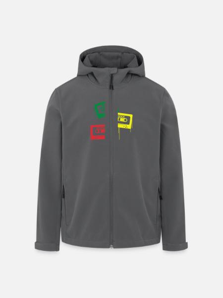 Roots, Rock, Reggae - Recycelte Männer Softshell-Jacke von Stanley/Stella - Anthrazit