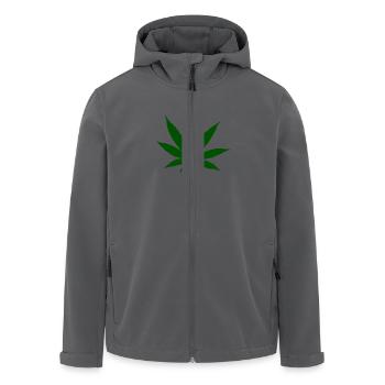 Cannabis Leaf - Recycelte Männer Softshell-Jacke von Stanley/Stella - Anthrazit - Vorne - AI Model Male 185 light (185cm)