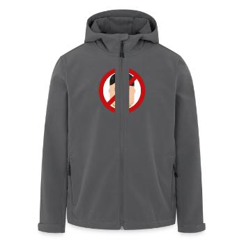 Emoticon - Gegen Rechts - Recycelte Männer Softshell-Jacke von Stanley/Stella - Anthrazit - Vorne - AI Model Male 185 light (185cm)