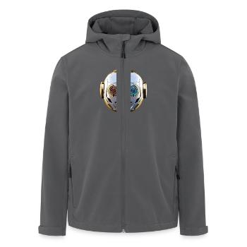 Roboterkopf für alle Sci-Fi- und Technikliebhaber - Recycelte Männer Softshell-Jacke von Stanley/Stella - Anthrazit - Vorne - AI Model Male 185 light (185cm)