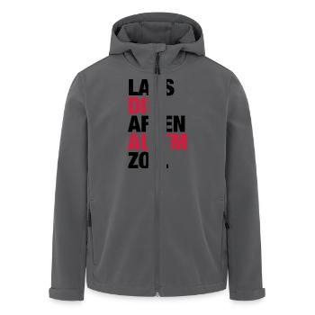 Lass die Affen aus´m Zoo. - Recycelte Männer Softshell-Jacke von Stanley/Stella - Anthrazit - Vorne - AI Model Male 185 light (185cm)