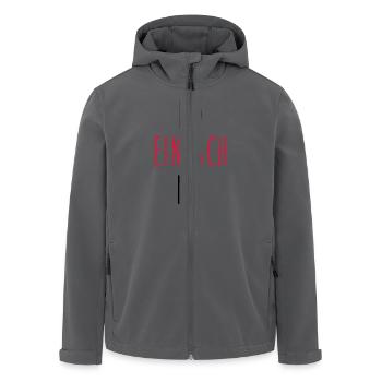 nö einfach nö - Recycelte Männer Softshell-Jacke von Stanley/Stella - Anthrazit - Vorne - AI Model Male 185 light (185cm)