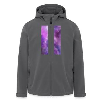 Low Poly triangulated Galaxy - Recycelte Männer Softshell-Jacke von Stanley/Stella - Anthrazit - Vorne - AI Model Male 185 light (185cm)