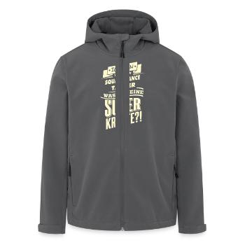 Superkräfte - Square Dance tanzen - RAHMENLOS - Recycelte Männer Softshell-Jacke von Stanley/Stella - Anthrazit - Vorne - AI Model Male 185 light (185cm)