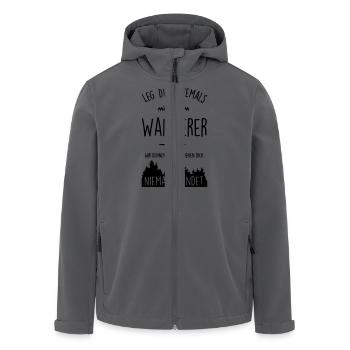 Wandern - Wanderer - Recycelte Männer Softshell-Jacke von Stanley/Stella - Anthrazit - Vorne - AI Model Male 185 light (185cm)